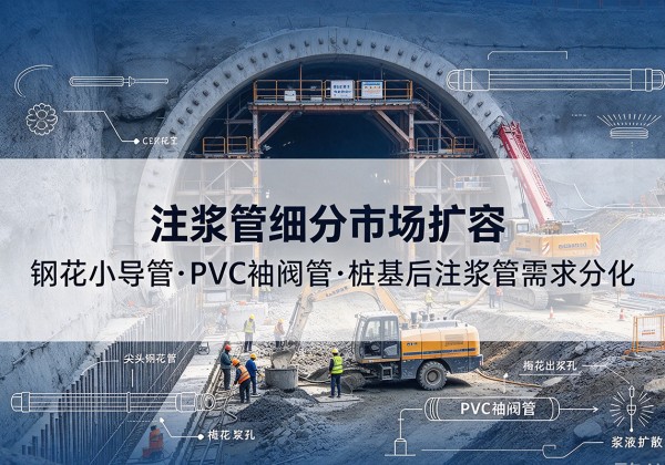 平湖注浆管细分市场扩容，隧道钢花小导管、PVC 袖阀管、桩基后注浆管需求分化